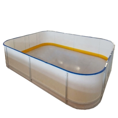 Πλαστικό HDPE φρακτών αιθουσών παγοδρομίας πατινάζ πιάτο λακτίσματος πινάκων Dasher χόκεϋ με το πλαίσιο χάλυβα