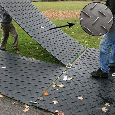 HDPE χαλιών επίγειας προστασίας 4X8ft αντιολισθητικά ελαφριά πλαστικά προσωρινά χαλιά ελών