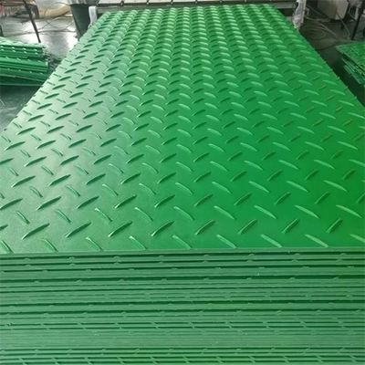 Ανθεκτικό πράσινο πλαστικό HDPE χαλί ελών επίγειων δρόμων για την κατασκευή εκσκαφέων