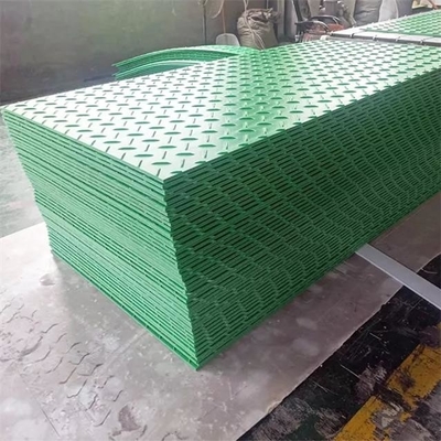 Ανθεκτικό πράσινο πλαστικό HDPE χαλί ελών επίγειων δρόμων για την κατασκευή εκσκαφέων