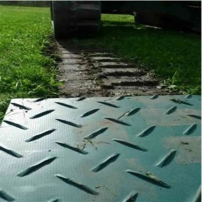 Ανθεκτικό πράσινο πλαστικό HDPE χαλί ελών επίγειων δρόμων για την κατασκευή εκσκαφέων
