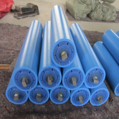 4 HDPE πολυμερών σωλήνων ίντσας πλαστικοί πιό μη απασχόλησης κύλινδροι κατάρτισης μεταφορέων αντίκτυπου
